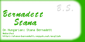 bernadett stana business card